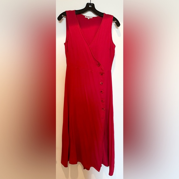 Red Midi Dress - Button Down - Small - Picture 1 of 9